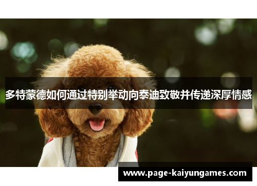 多特蒙德如何通过特别举动向泰迪致敬并传递深厚情感